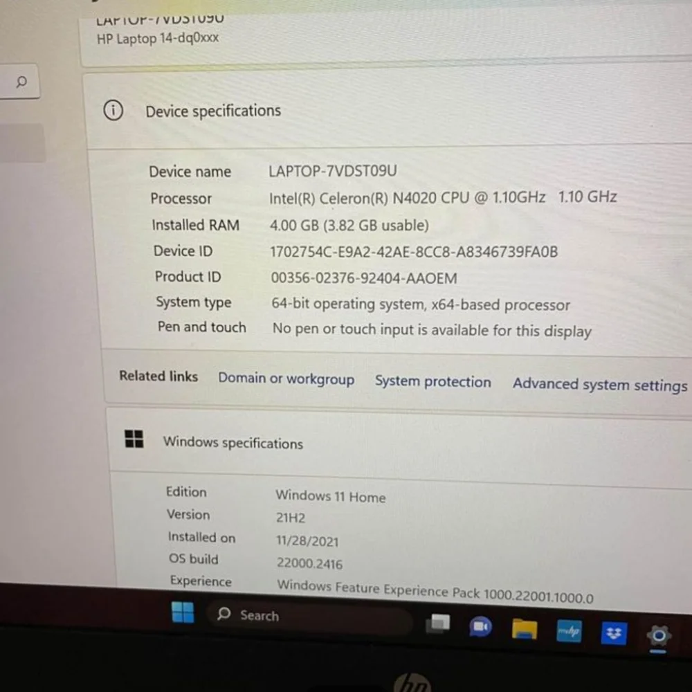 ROSE GOLD HP LAPTOP